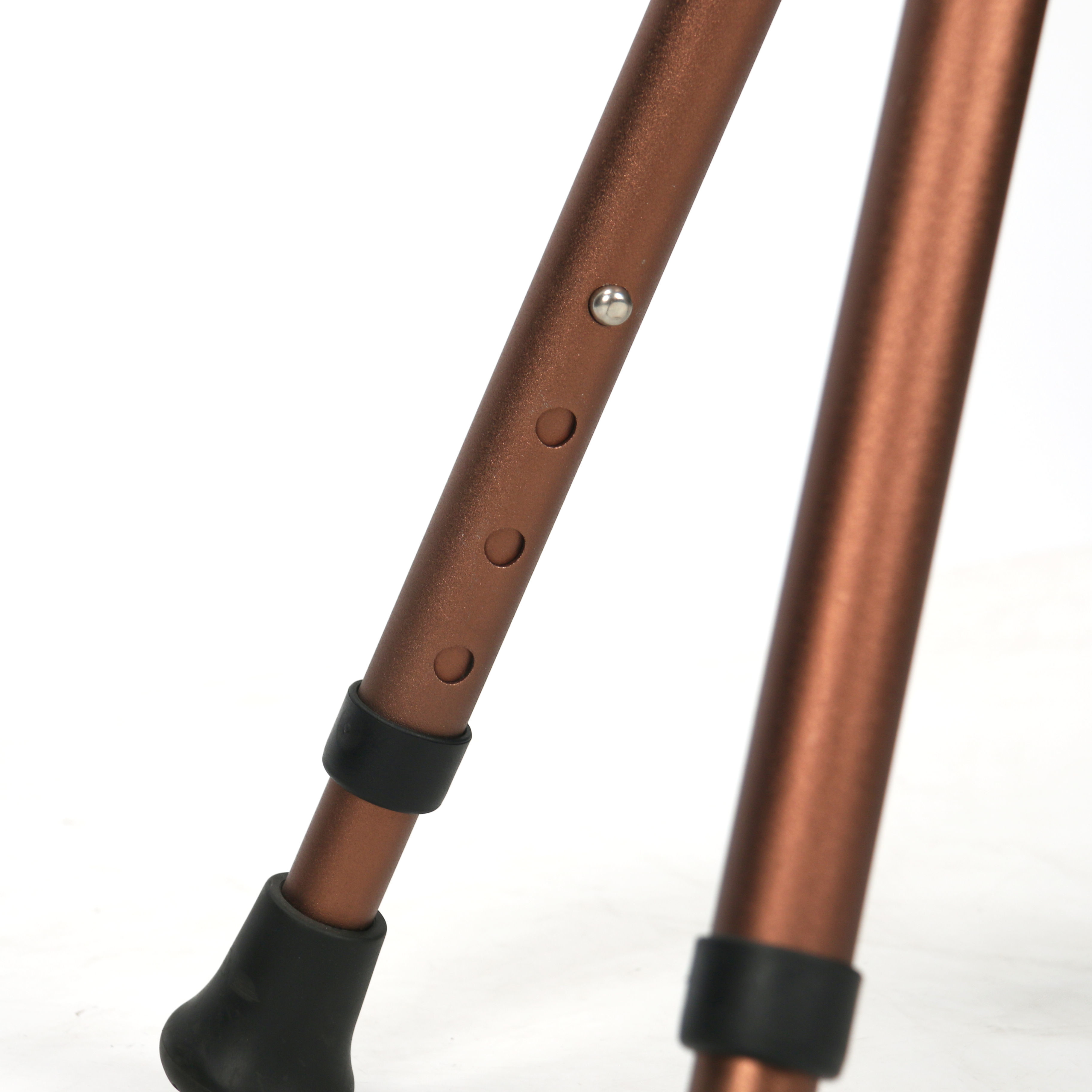 88cm Walking Aid Walker Flashlight Handle Four Feet Aluminum Frame Steel Stand Crutches