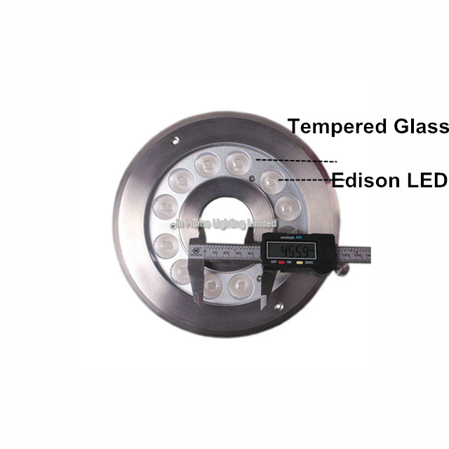 Stainless Steel LED Fountain Pool Light , IP68 Ring DMX LED Underwater Light