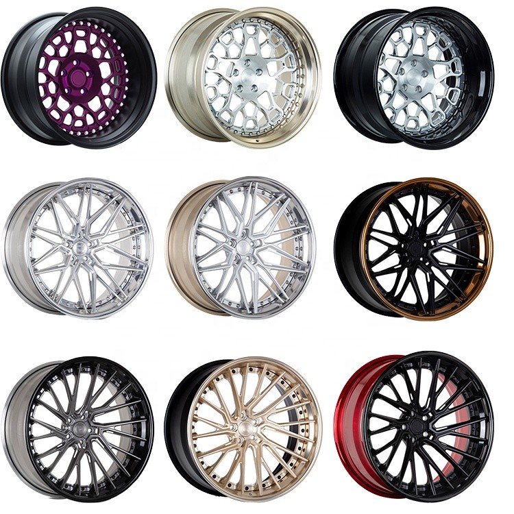 Blue Brush 2pc 3Pc forged wheel 18 inch Alloy Cars 19 step lip 5X108 5x112 Car Alloy Wheels Rim