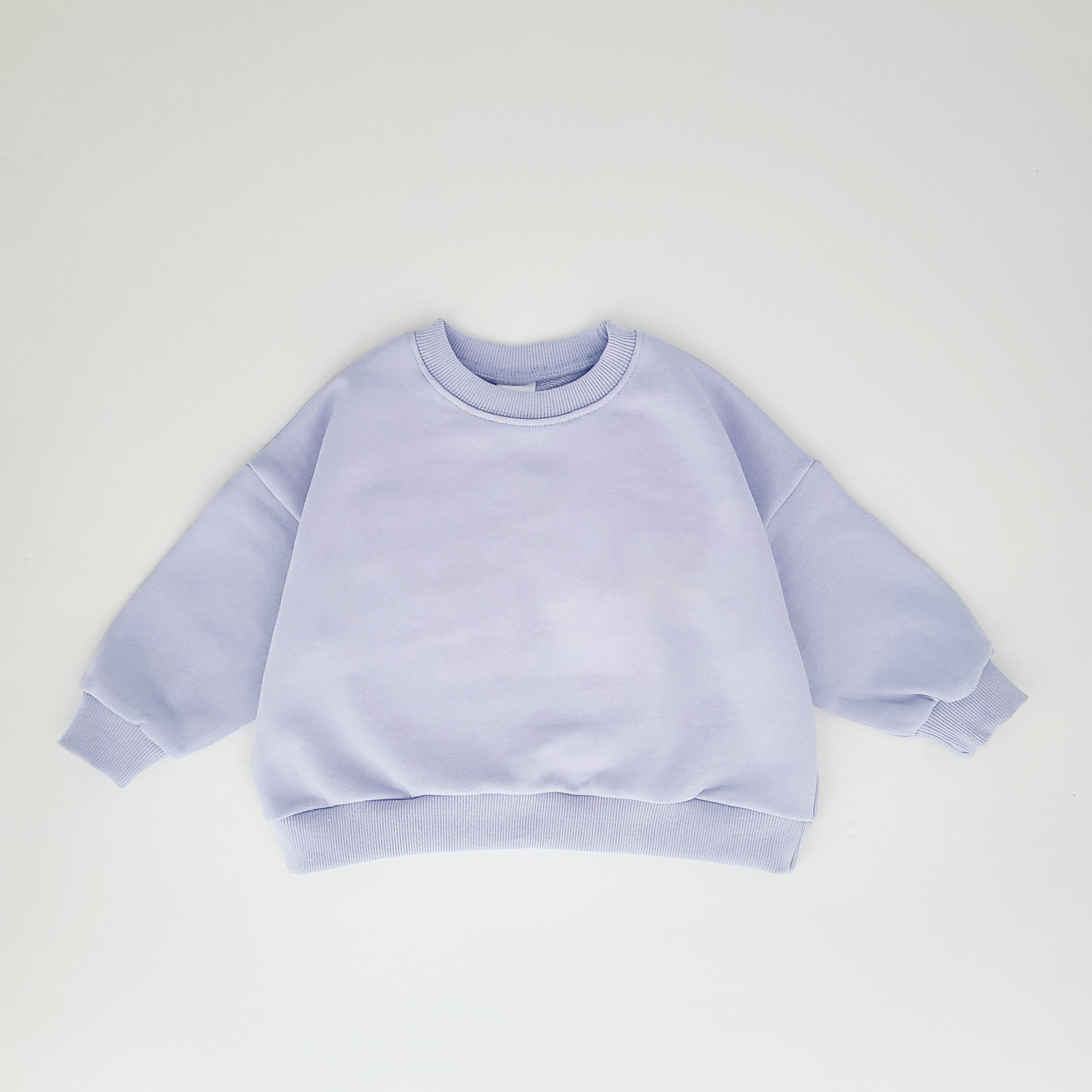 French Terry Toddler 100% Cotton Long Sleeve Tee Shirt With 4 Colors