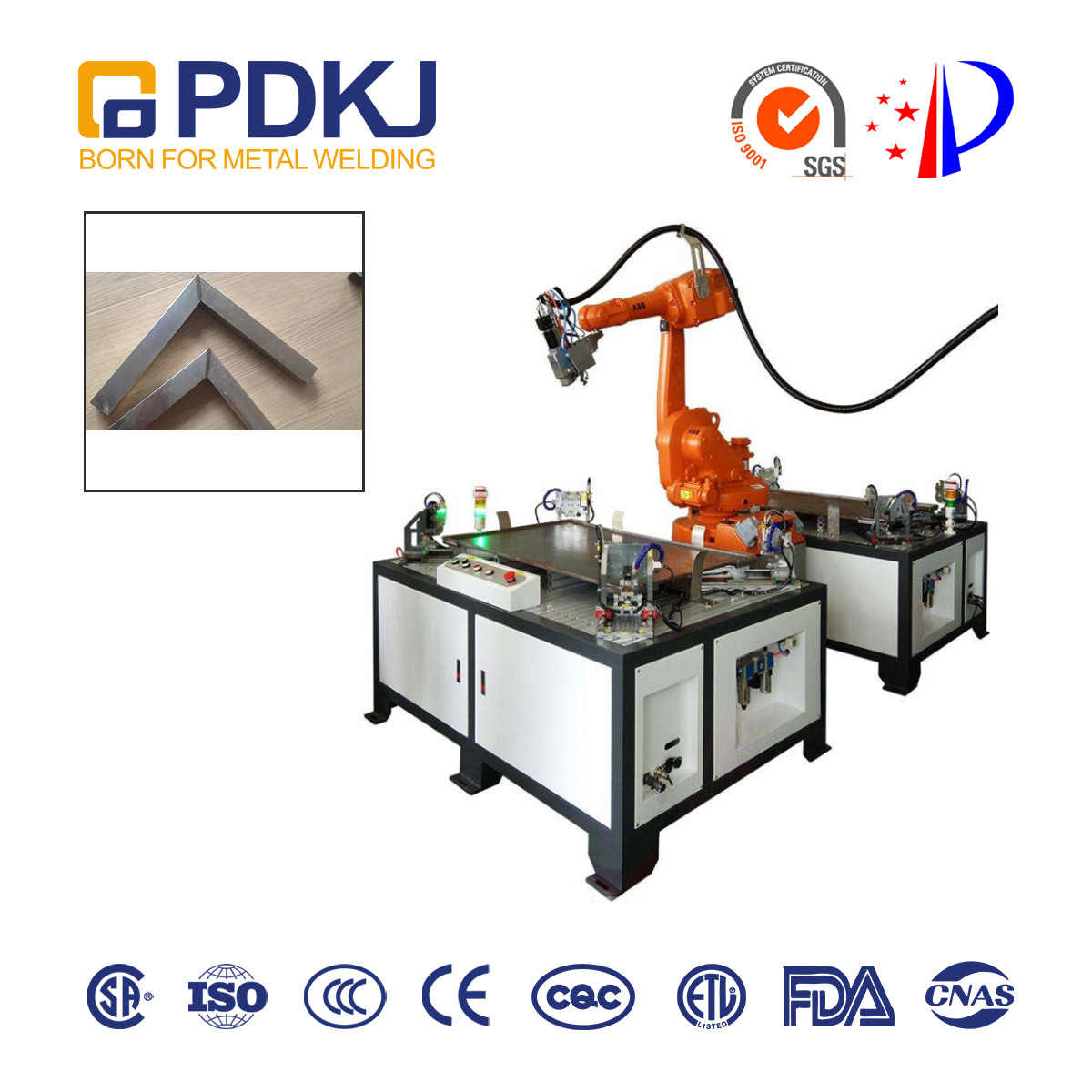 Six Axis PW Laser Welding Workstation 2000W ARC Welding Robot Simple Machine