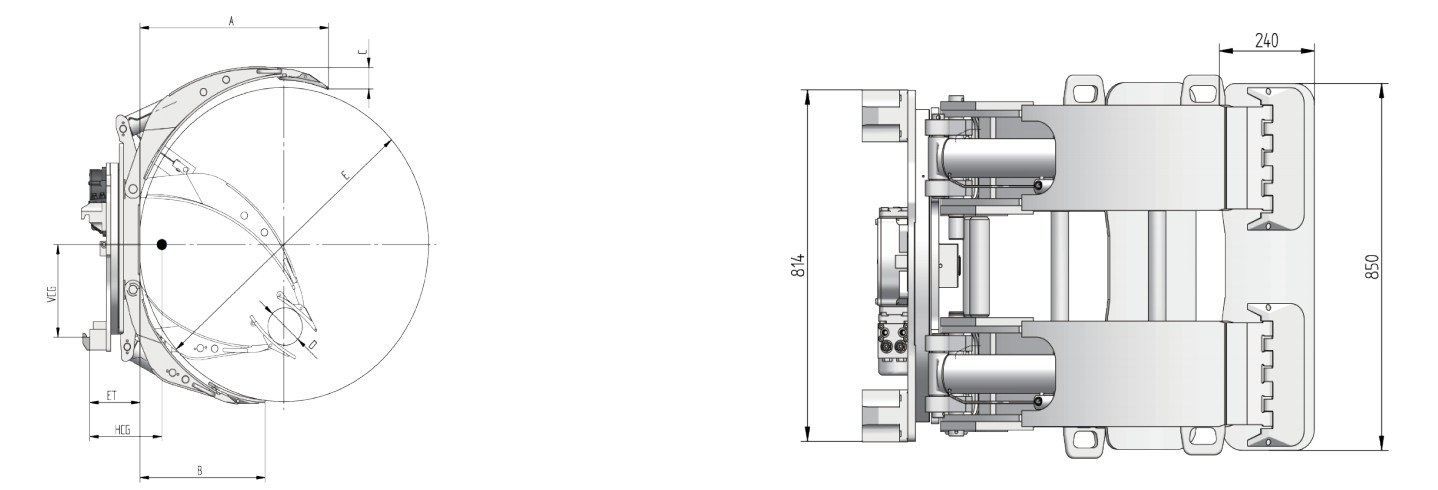 Tissue Forklift Paper Roll Clamp Forklift 4000 LBS