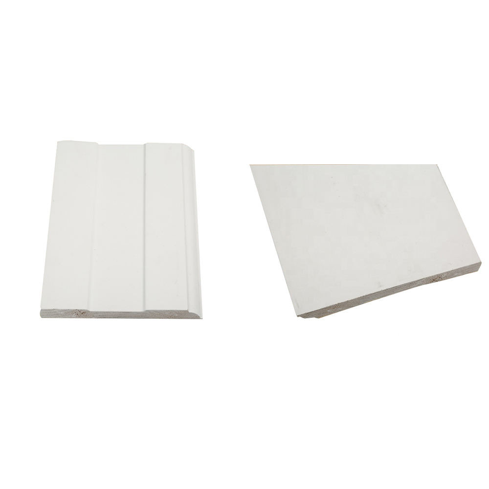 Corner Decoration White Primed Wood Boards Wooden Skirting Board