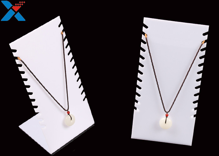 Jewellery Store Acrylic Necklace Display Stands , Acrylic Necklace Holder Pendant Bracelet