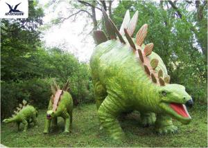 China Jurassic Park Outdoor Resin Animal Statues , Artificial Robotic Moving Dinosaur Sculpture Park  on sale