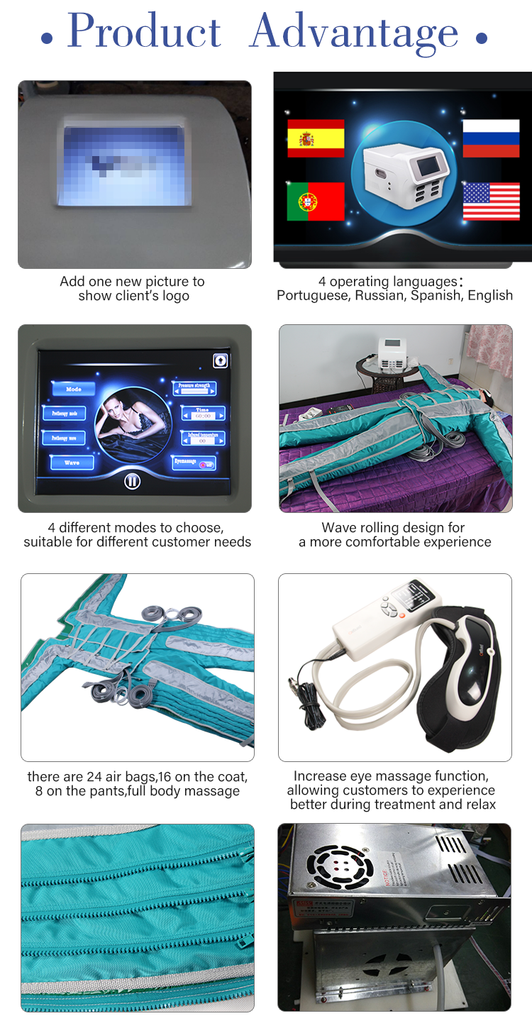24 Air Bags Infrared Pressotherapy Equipment Beauty Therapy Machine
