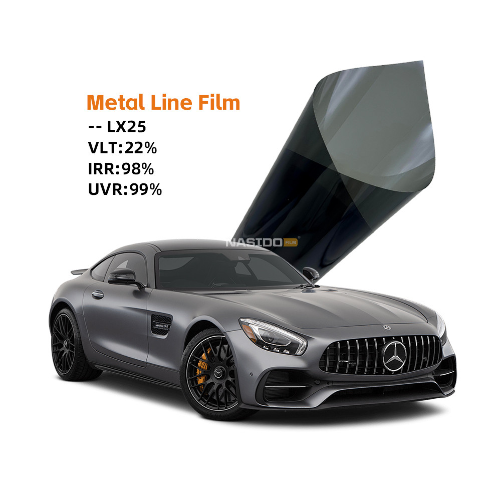 2HD Metalized Window Tint LX25 Black IRR99% Windshield Protective Film