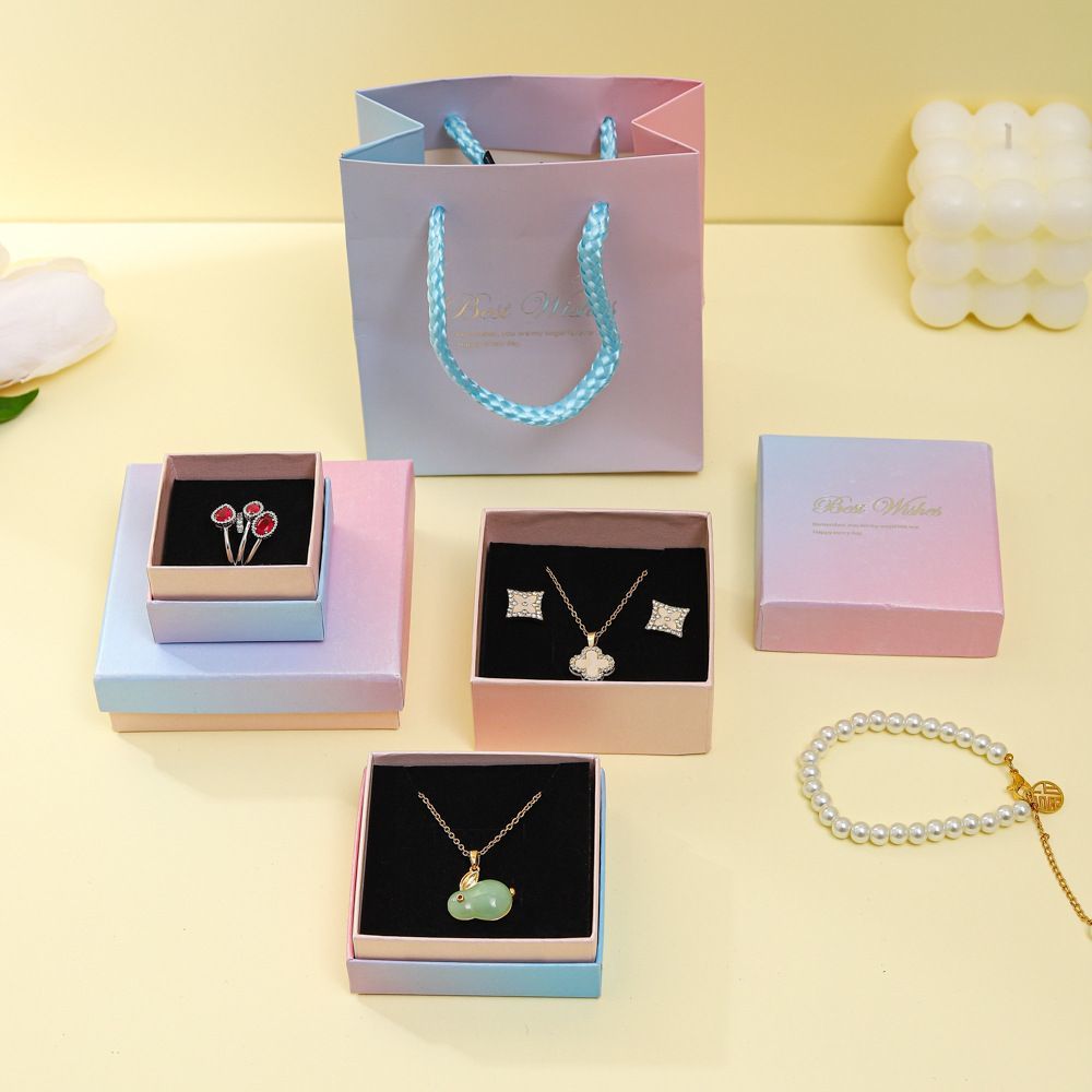 Black Foam Insert Luxury Jewelry Paper Packaging Gift Box