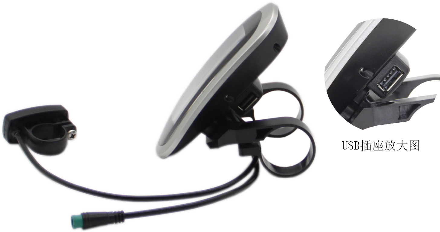 Cruise Function Electric Bike LCD Display Front And Rear Lighting Control