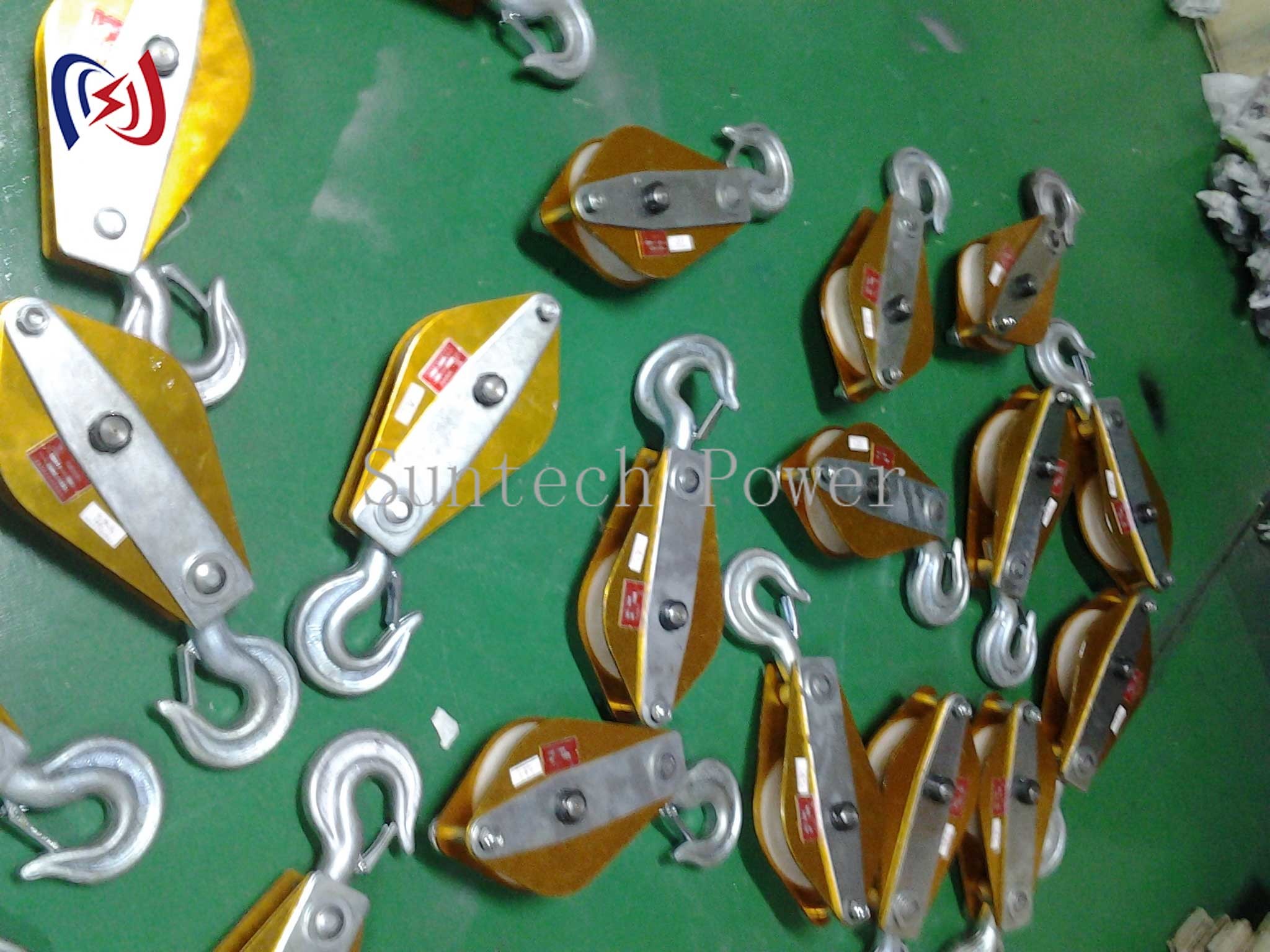 Aluminum Alloy Plate Hoisting Tackle Nylon Sheave 5.7 - 20mm Block And Tackle Winch