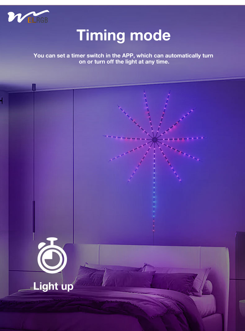Intelligent Low-Voltage Music Voice Controlled Full Color Starry Sky Festival Light