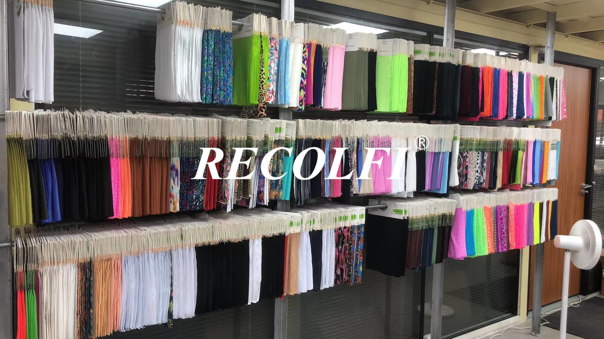 Multiple Repreve Swimwear Fabric Samples For Customer Quality Checking