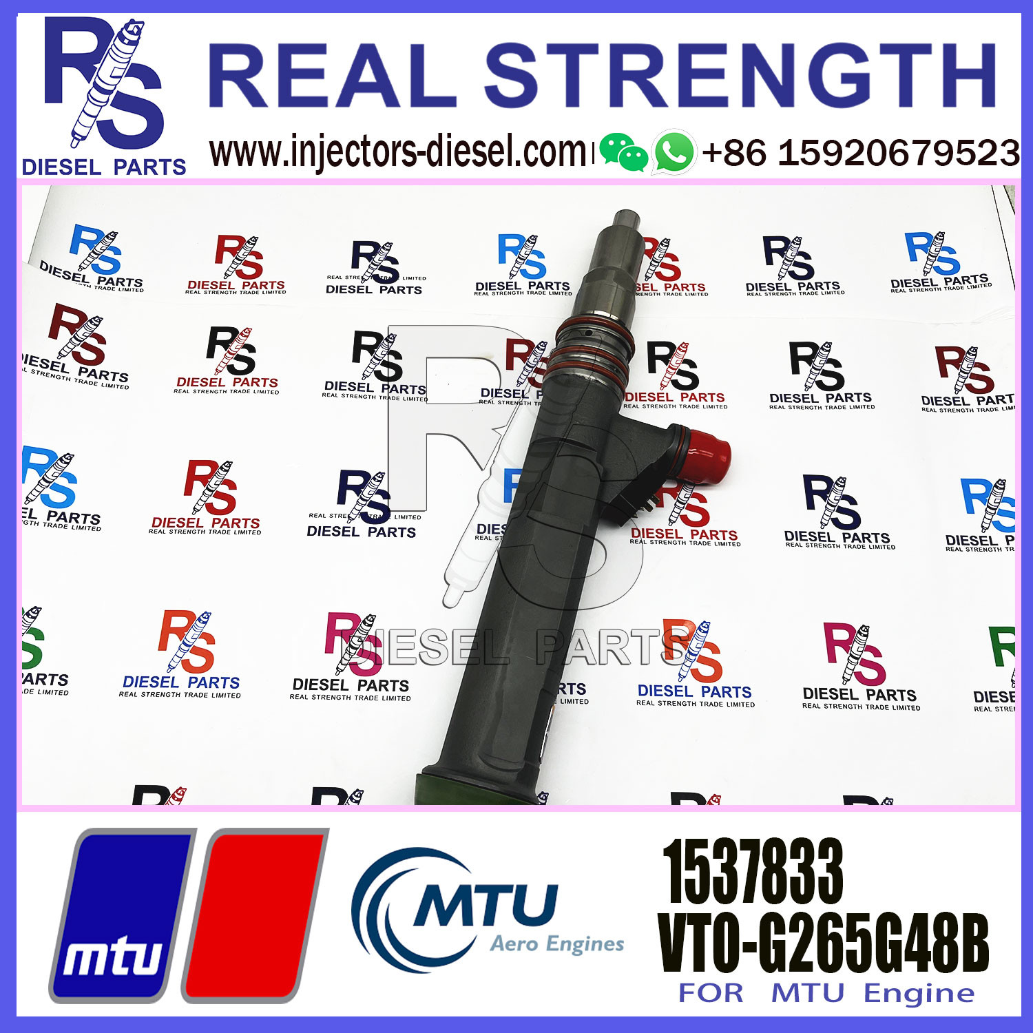 23526589 Diesel Machinery Engine Parts 1537833 23526589 VTO-G363BD VTOG363BD Fuel Injector
