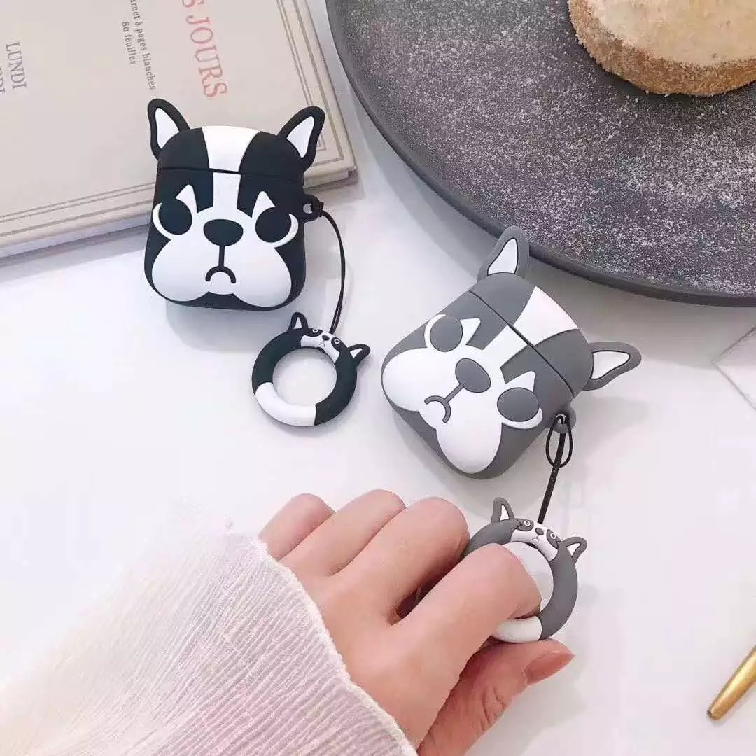 For Apple Airpods Case Cartoon Earphone Cover With Lovely Ring 3D Animal Cartoon Earphones Full Protective Cover