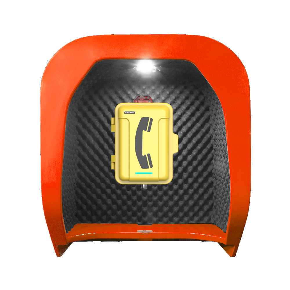 Acoustic Hood Booths Wall Mounting Vandal Proof Industry Telephone