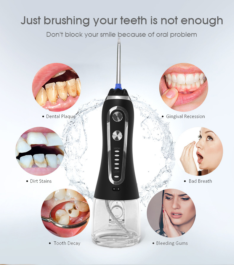 5 Modes Custom Mode Dental Water Flosser IPX7 Waterproof For Travelling