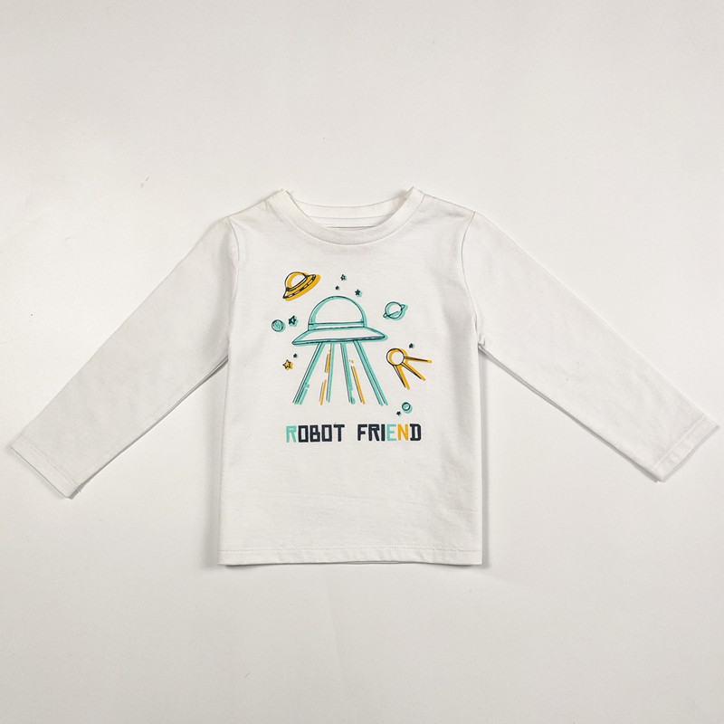 Infant Unisex Long Sleeve Autumn Tops Baby T-shirts in Casual Style with Customizable Logo