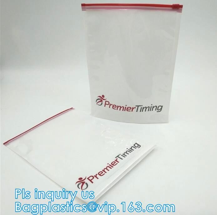 Custom Slider Reclosable Bags 200 Mics Frosted Travel PVC Vinyl Toiletry