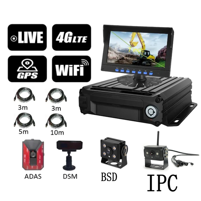4CH MDVR Advanced Driver Safety Alarm Assistance Anti Collision System With ADAS DMS BSD