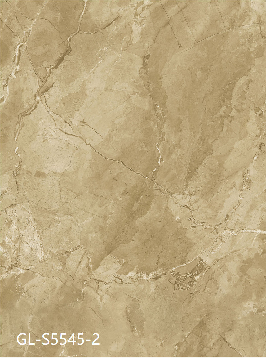 4mm Yellow Marble Look Sheet Vinyl Flooring Formaldehyde Free Fireproof Abrasive GKBM Greenpy GL-S5545-2