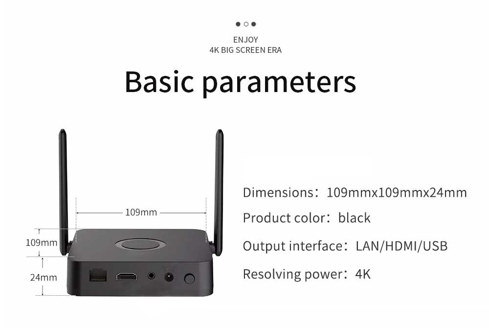 6mm Pixels Hdmi Wireless Dongle , Wifi Dongle For Screen Mirroring Multifunctional