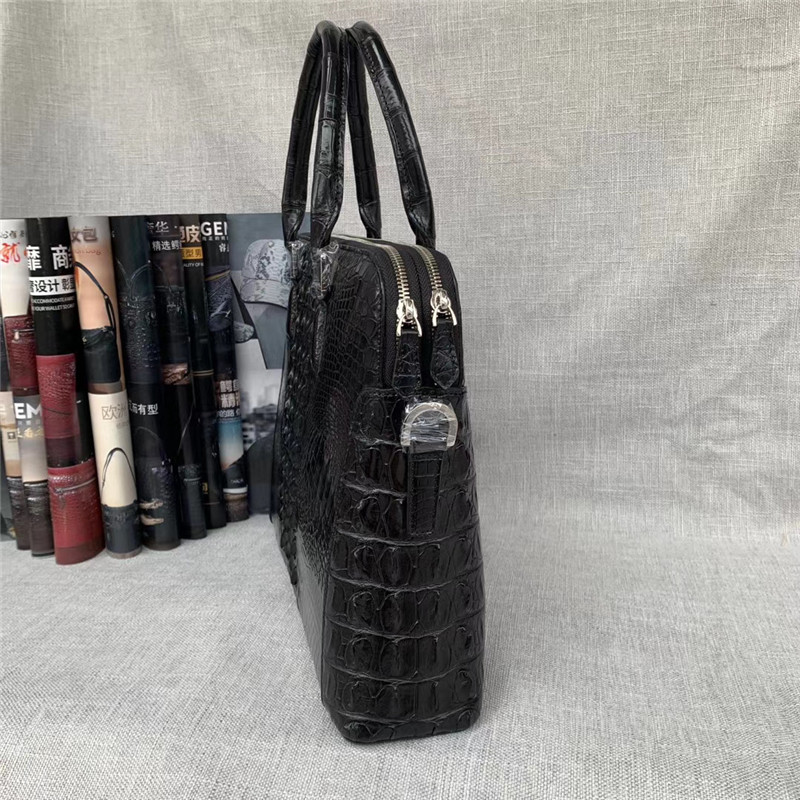 Authentic Crocodile Skin Businessmen Briefcase Laptop Handbag Genuine Exotic Alligator Leather Male Large Shoulder Bag