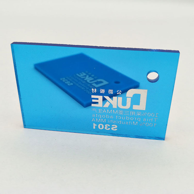 Blue Color Transparent Cast Clear Acrylic Sheet 1020X2030mm For AD Sign