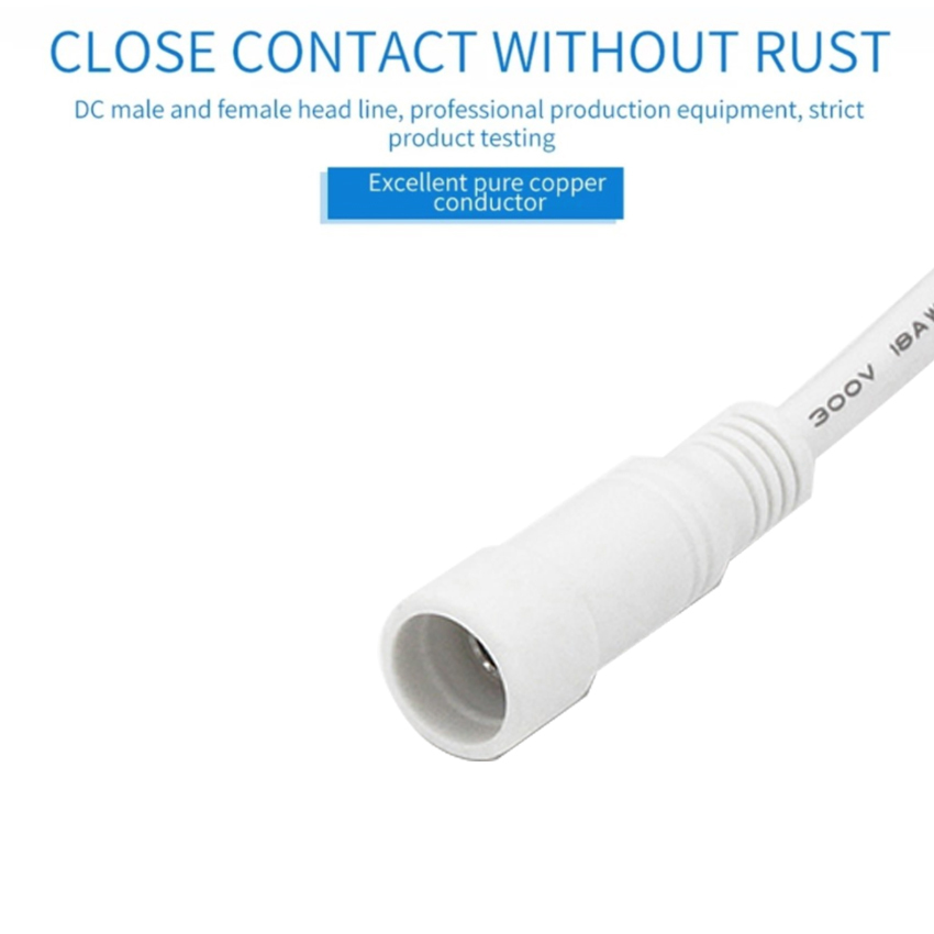 Customizable Male To Female DC Power Cable With Jack Socket Connector