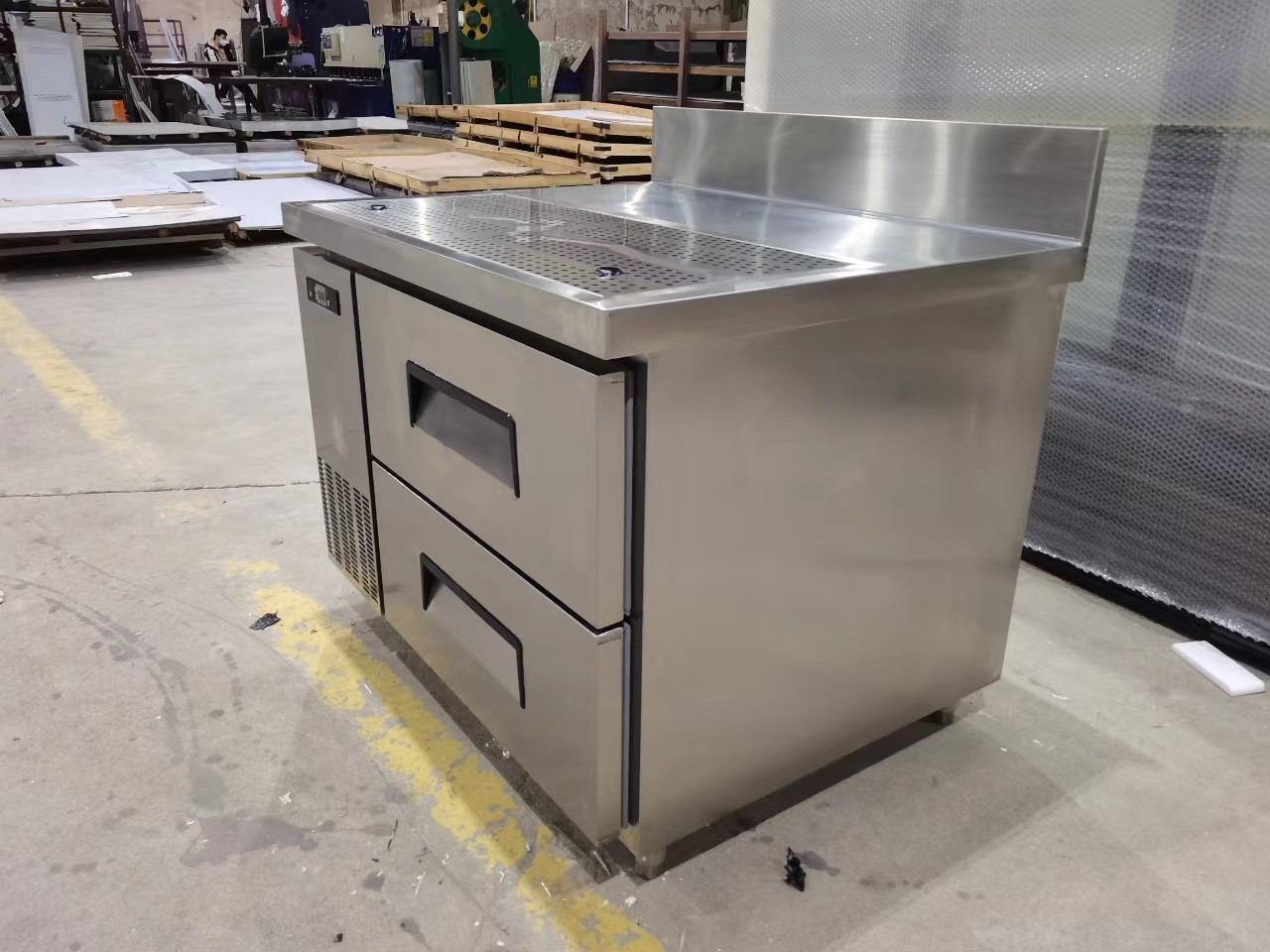 Under Counter Table 2-Drawer Refrigerator Commercial Kitchen Equipment