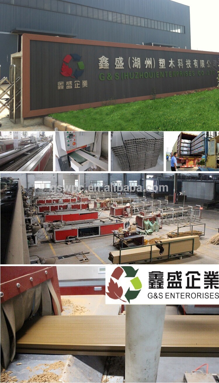 Temporary Wood Plastic Composite Flooring 205 X 20MM Fireproof Wpc Wall Panel Outdoor