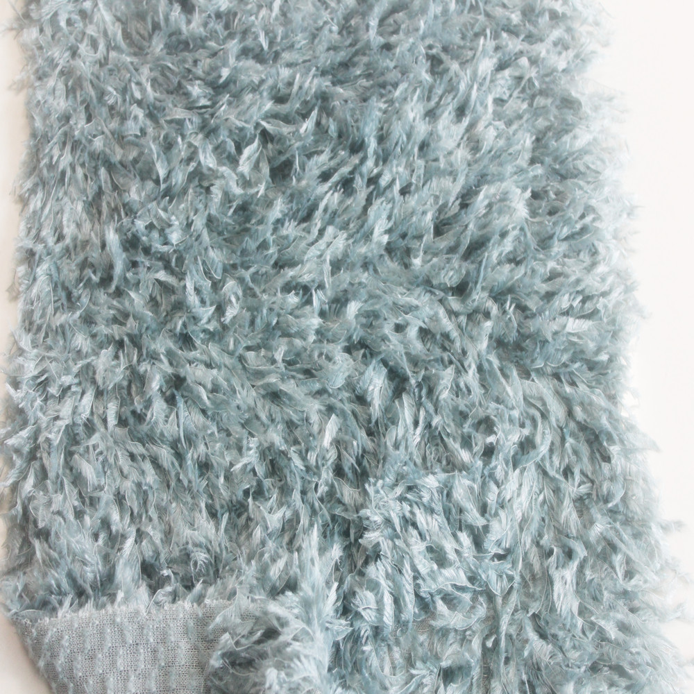 Anti Static Weft Knitted Faux Fur Fabric Knitted Lady Garments With 100% Polyester