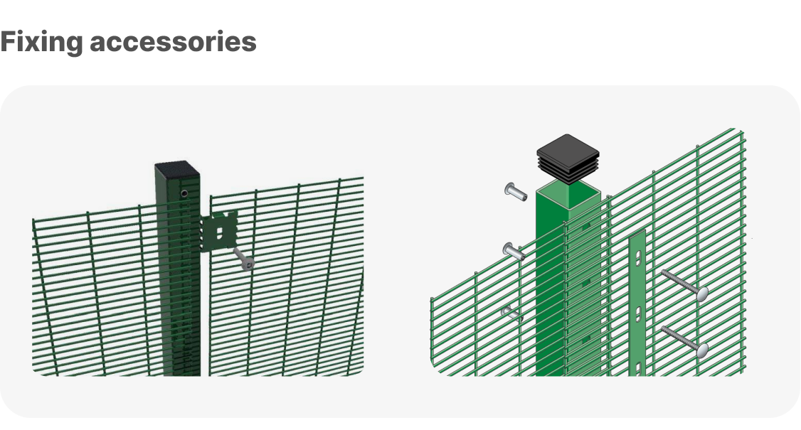 Curved Metal Steel 358 Mesh Anti Climb Security Fencing Powder Coated Customized