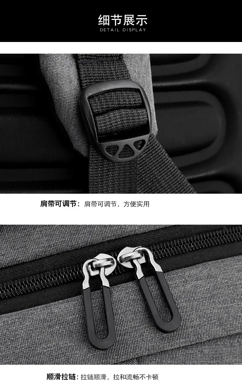 15.6'' 16" Travel USB Computer Custom Made Waterproof Washable Men Backpack With USB Charging Port