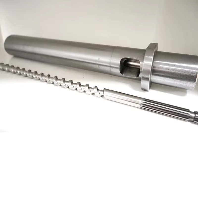 2024 OEM Custom Stainless Steel Alloy Single Twin Extruder Screw Barrel Reciprocating Injection Lead Feed Screw Auger Nitride
