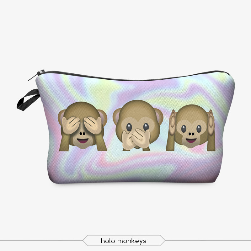 3D Large Makeup Bag Pouch Purse Handbag Organizer with Zipper