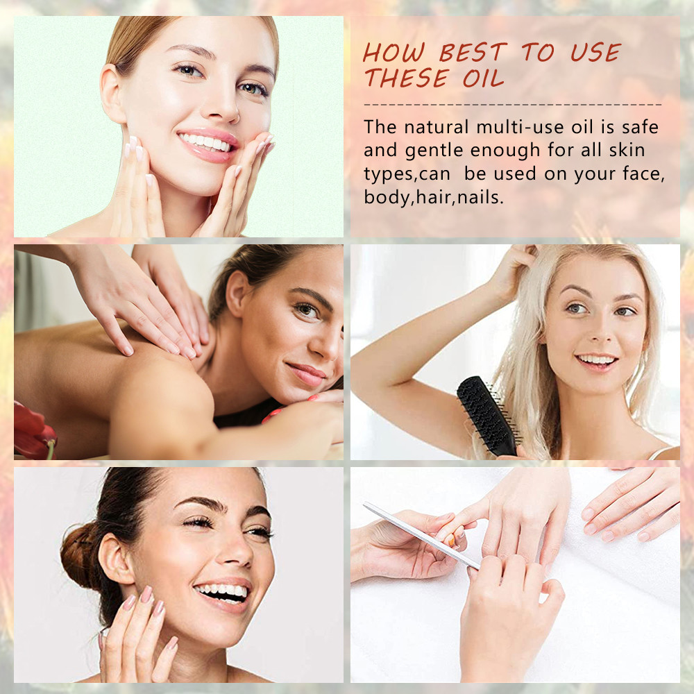 Private Label Moisturizing Natural Safflower Massage Essential Oil Natural Moisturizer Massage Face Body Hair Multi-Use