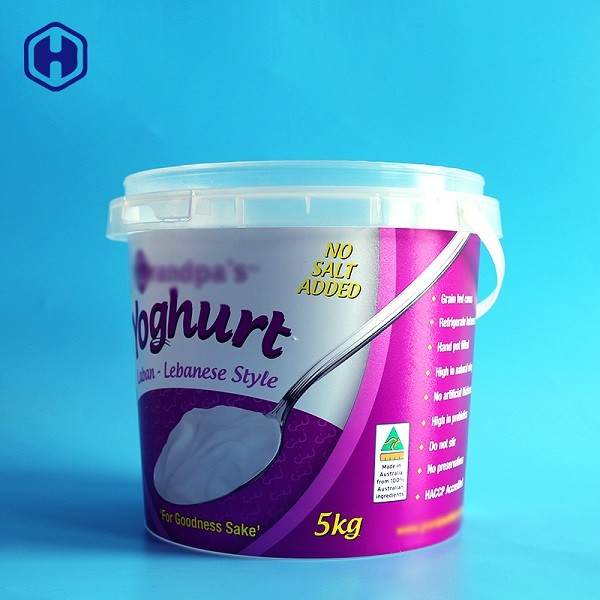 5L Empty IML Bucket Large Capacity Sturdy Microwavable Heat Resistant