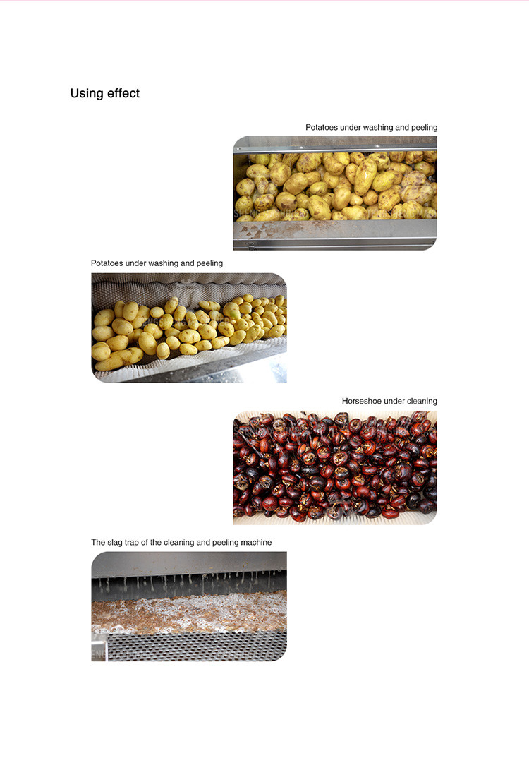 Tengsheng 3KW Potato Washing And Peeling Machine Potato Cleaning Isolation Filters