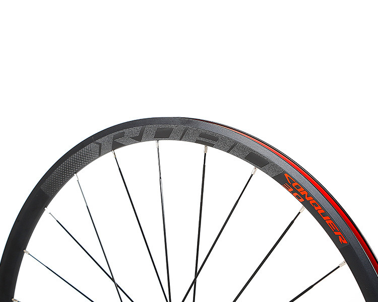 ISO Approval 30mm Rim Alloy Road Bike Wheels 700C With 2 Bearings