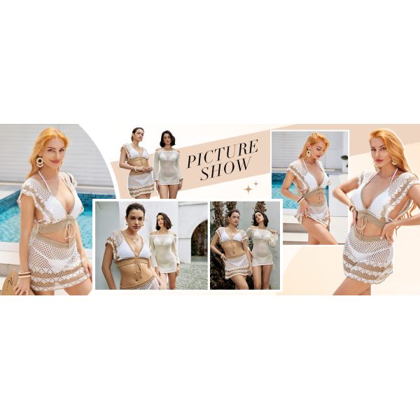 Bikini Halter Top Handmade Crochet Crop Top Fashion Accessories Swimsuit Bra Set Crochet Bikini Handmade Knitted Crochet Swimsuit Beach Overskirt