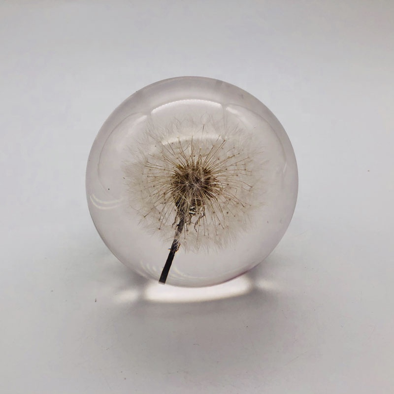 2.7" Resin Flower Paperweight 3D Dandelion Paperweight