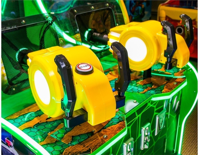 Indoor amusement Dinosaurs Park kids arcade machine, shooting dino lottery game machine