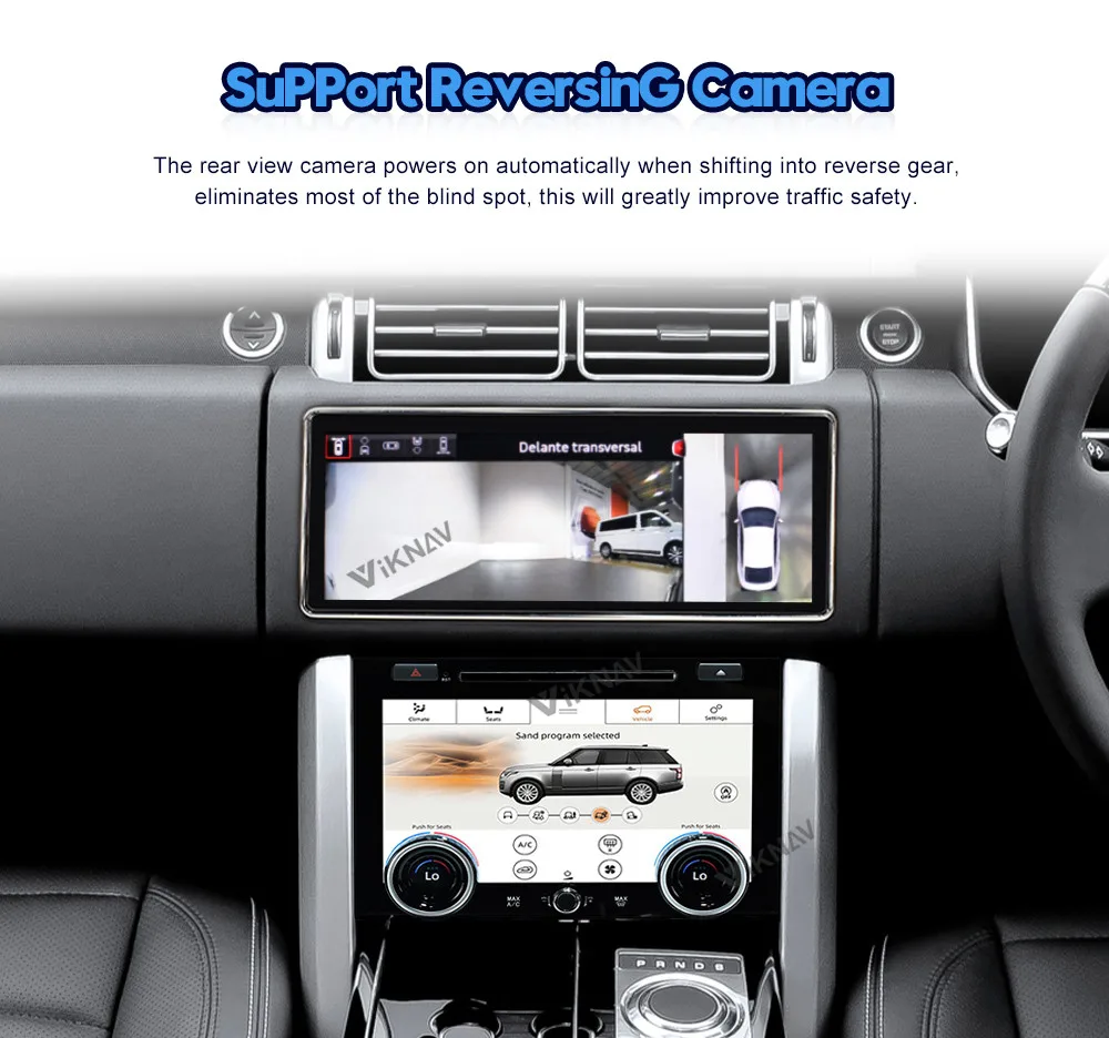 12.3inch Android car radio For Range Rover Vogue L405 2013-2020 AC Touching Screen Multimedia Player Navigation Stereo