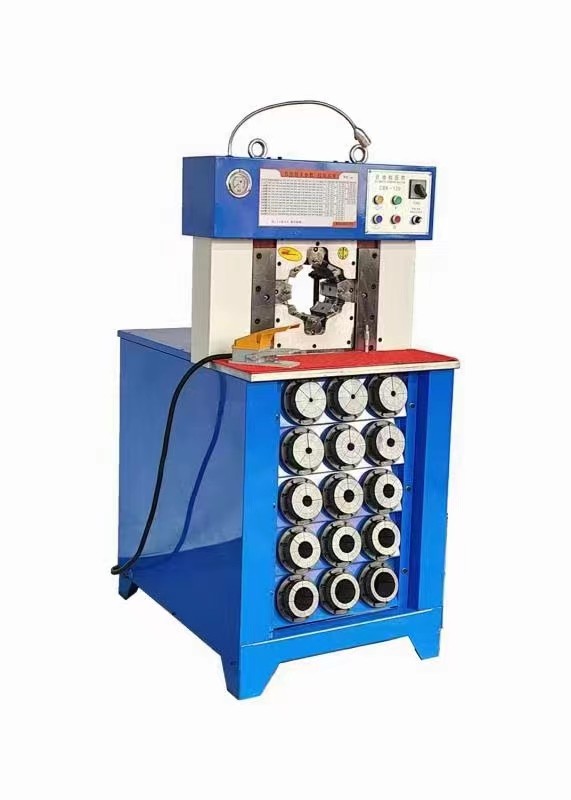 3 Inch Upgrade PLC Control System Fast Change Mould Tool Hose Crimping Machine Process With Withhold Faster Crimping Force 1500T
