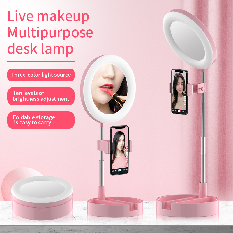 3 Colors 57cm 3500K Ring Light Mirror For Phone