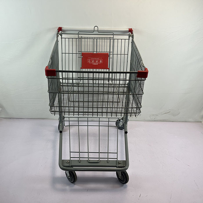 Powder Coating 300L Supermarket Shopping Trolley American Style