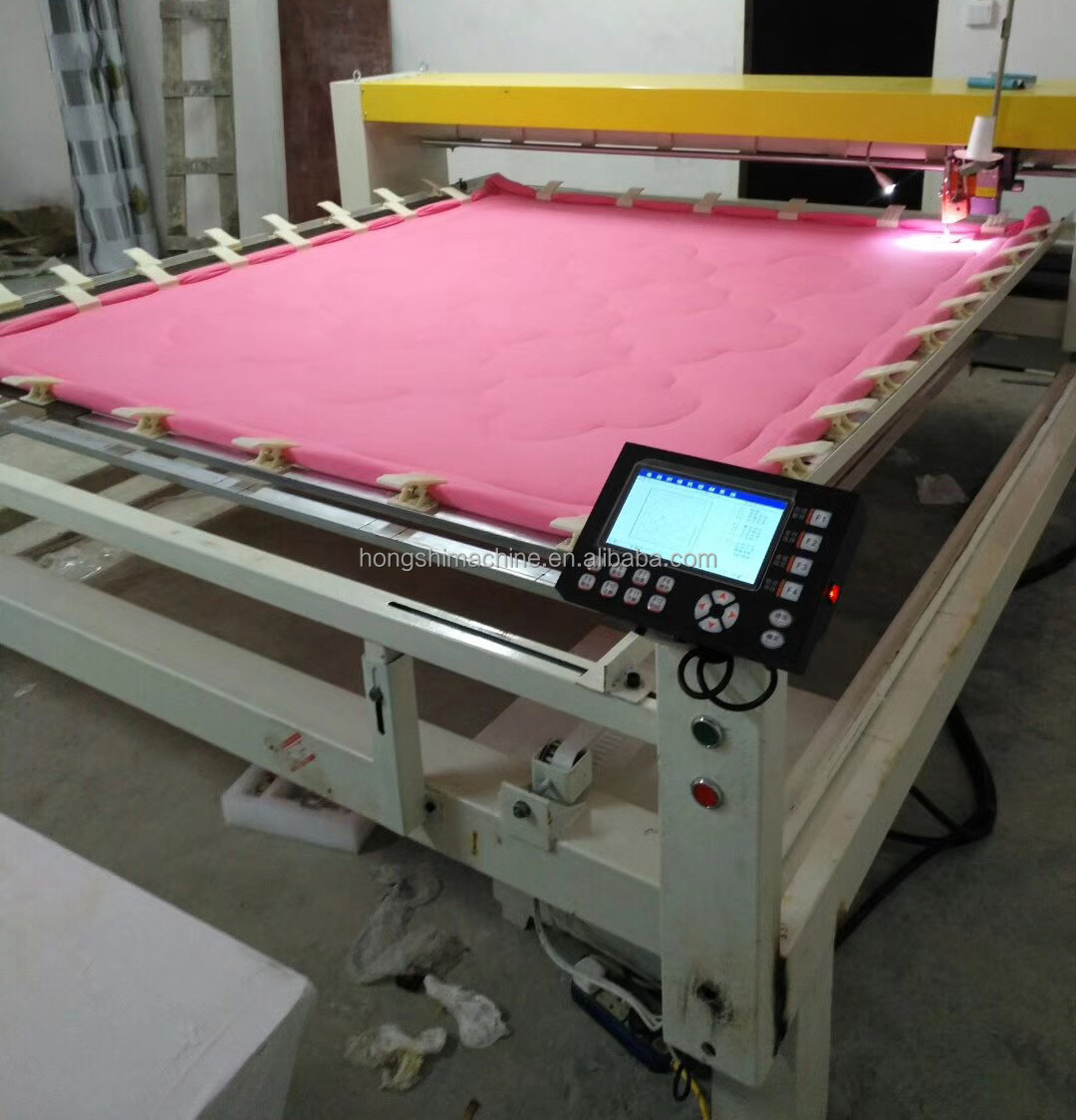 Computerized quilt making equipment high speed duvet sewing machine single needle bedsheet quilting machine