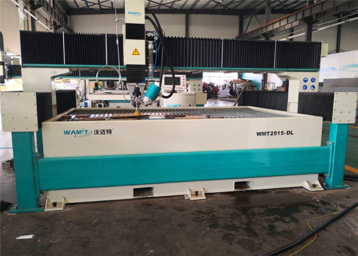 Ceramics Cutting 2.5*1.5m AB 5 Axis Water Jet Cutter With 60000Psi Direct Drive Pump