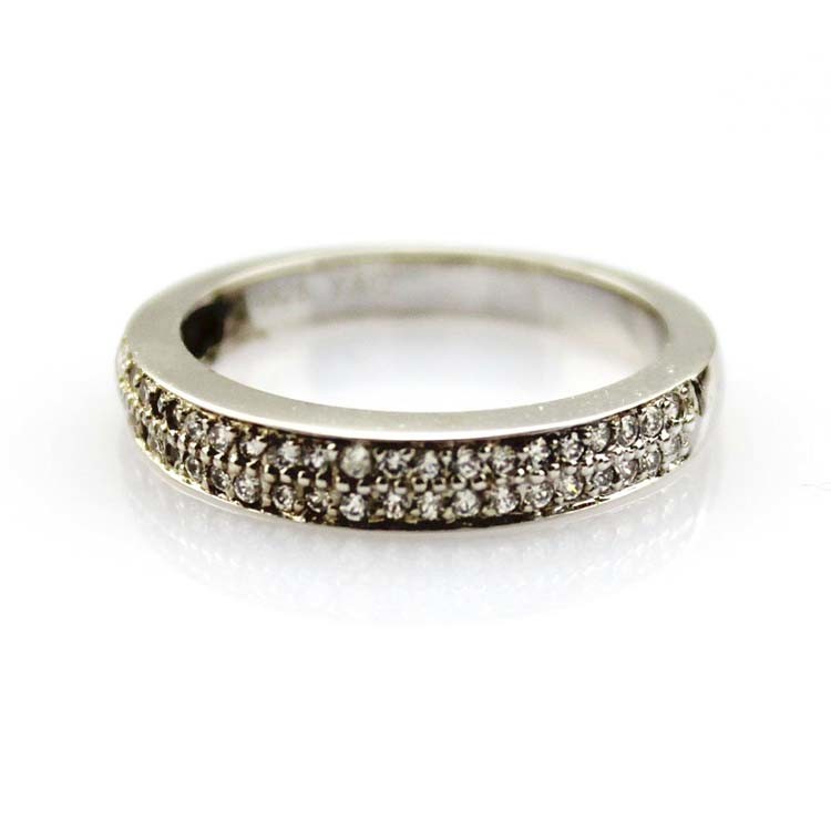 Sterling Silver Pave CZ Diamonds Engagement Wedding Band Ring(F92)