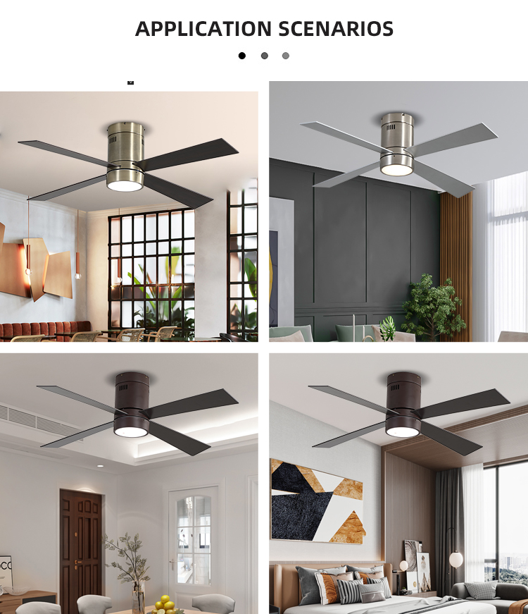 65W 48Inch 4 Metal Blade Modern Style Ceiling Fan